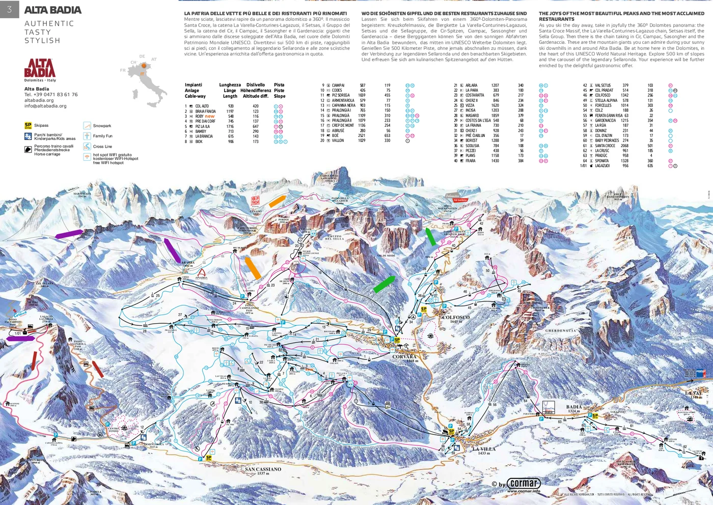 Piste map Alta Badia
