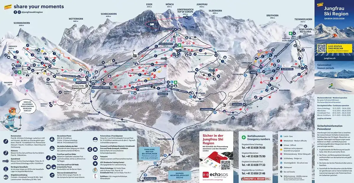 Piste map Grindelwald