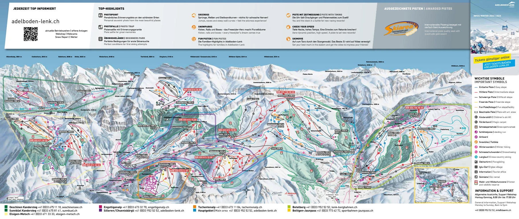 Piste map for Adelboden