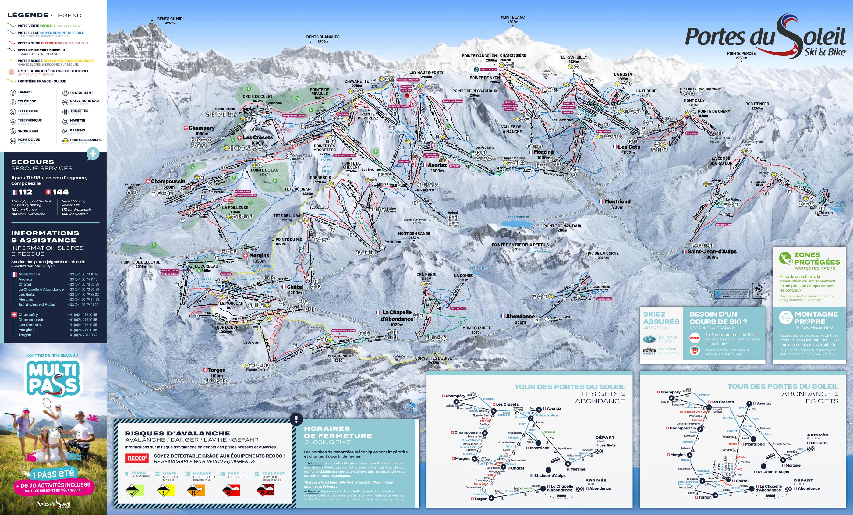 Piste map for Avoriaz