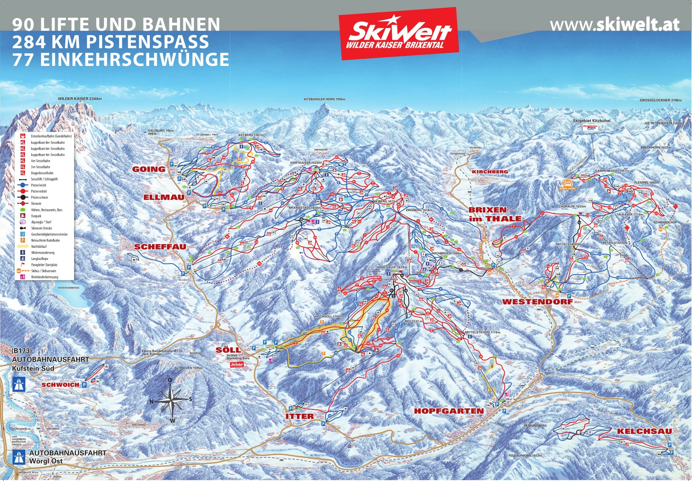 Piste map of Ellmau