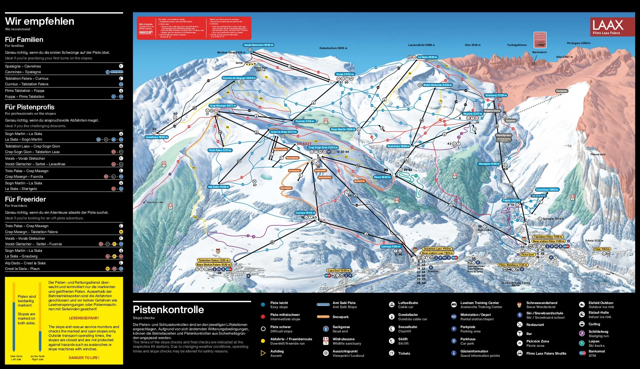Piste map of LAAX