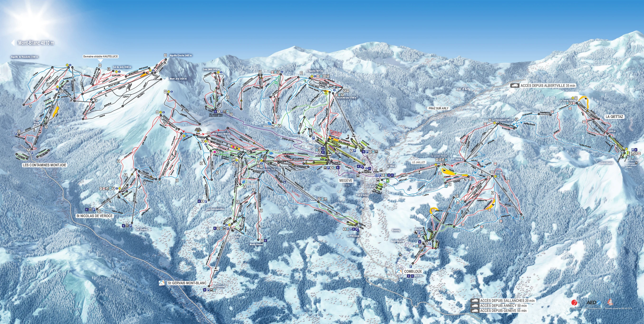 Piste map of Megeve
