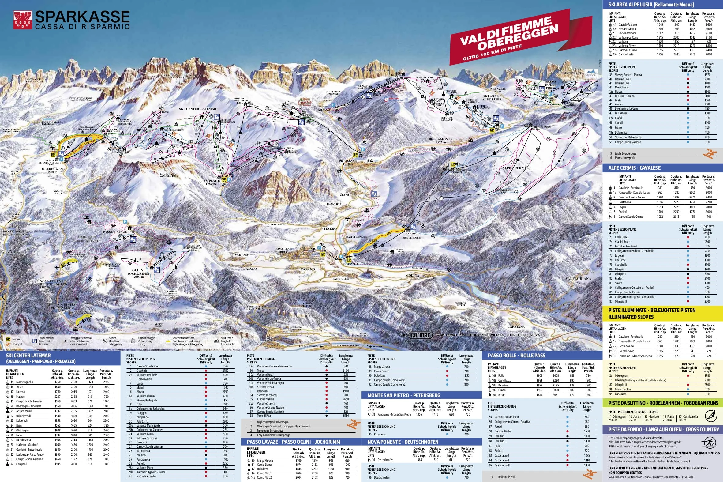 Piste map of Moena