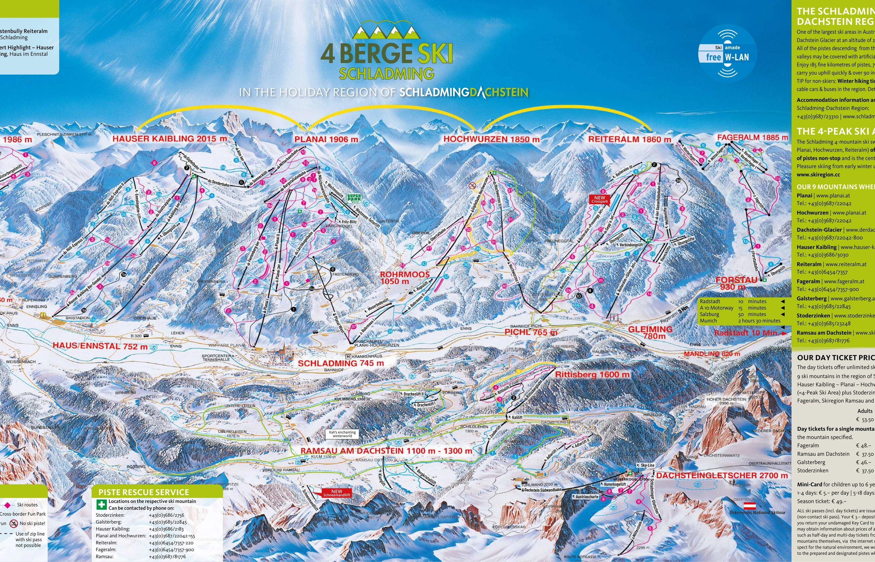 Piste map for Schladming