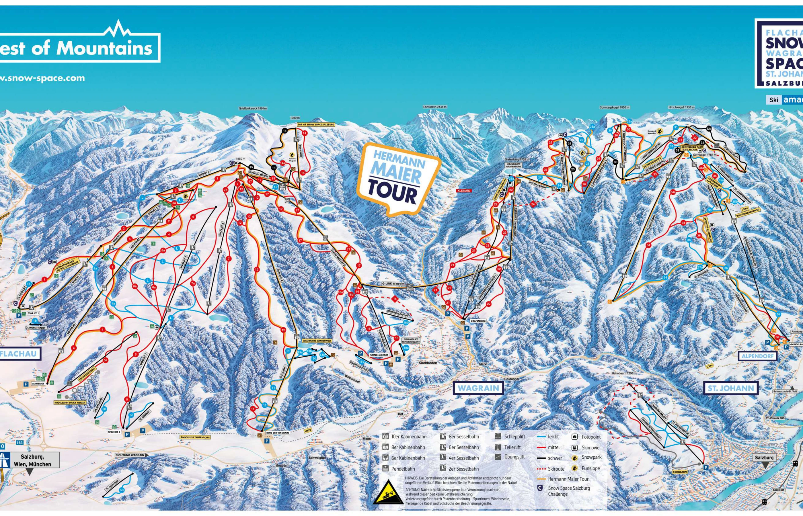Piste map of Wagrain