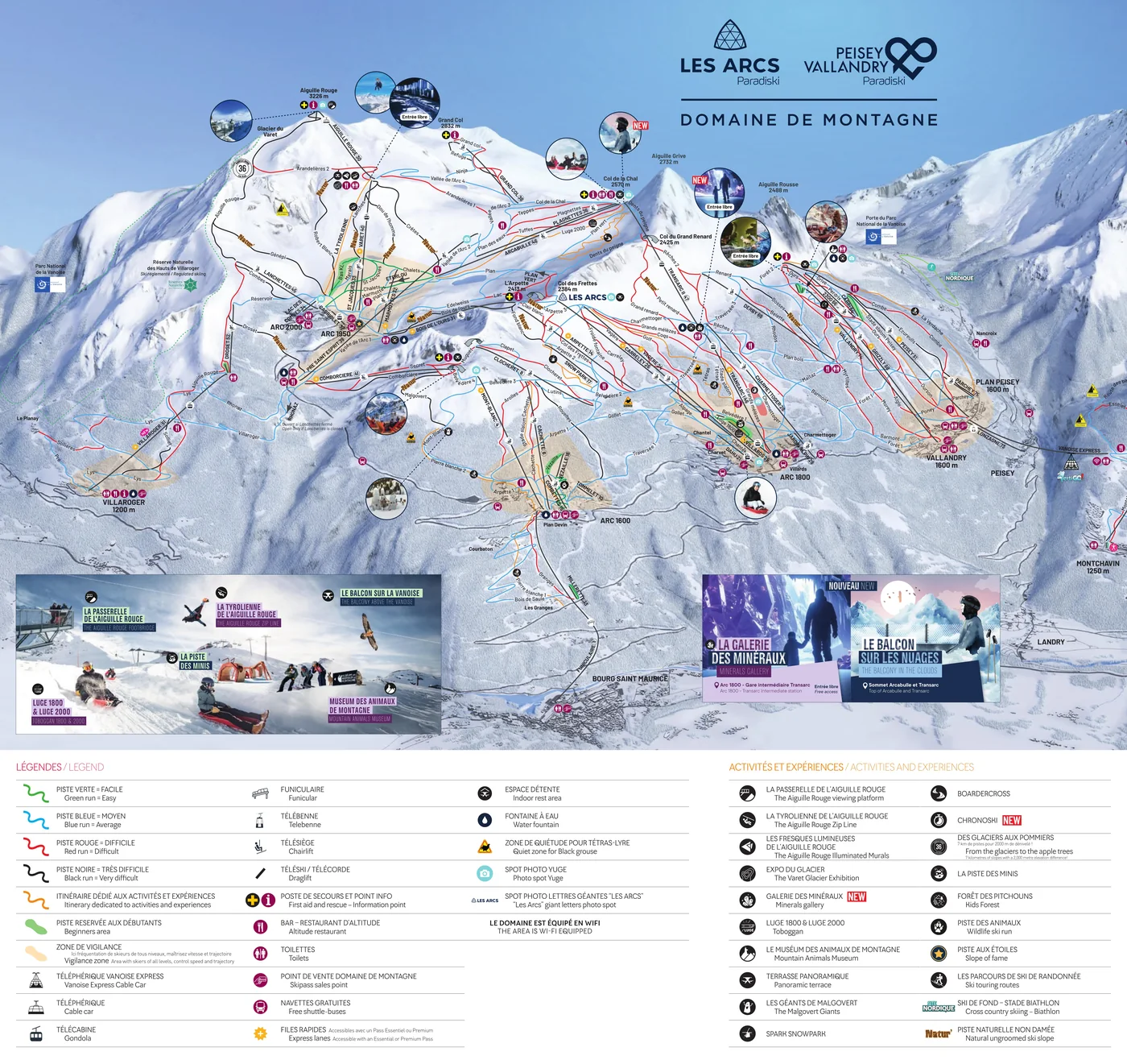 Piste map Les Arcs