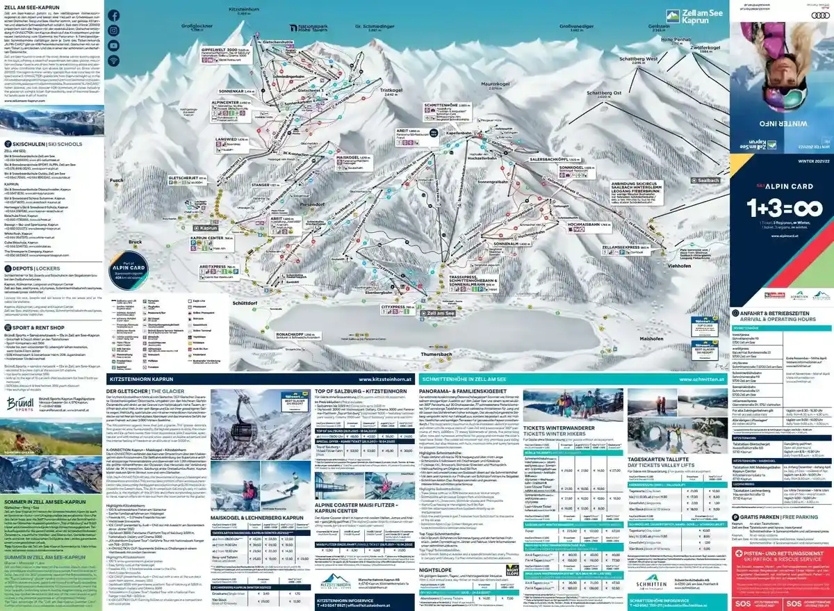 Piste map Zell am See