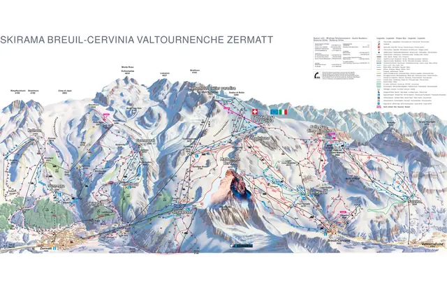 Piste map Cervinia