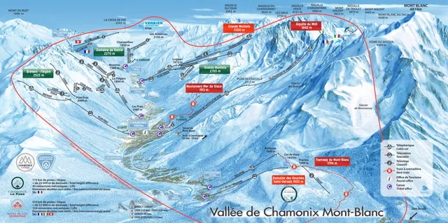 Piste map Chamonix