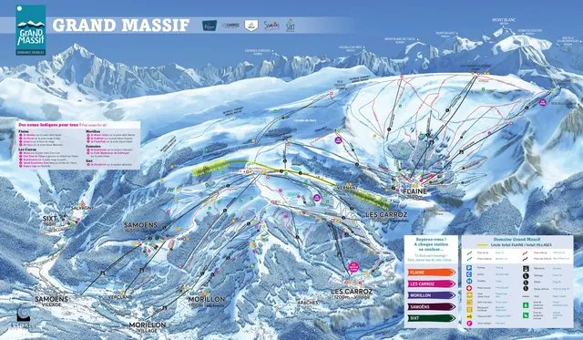 Piste map Flaine
