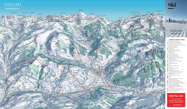 Piste map Gstaad