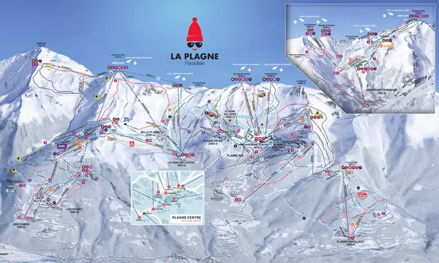 Piste map La Plagne
