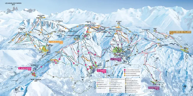 Piste map Les Sybelles