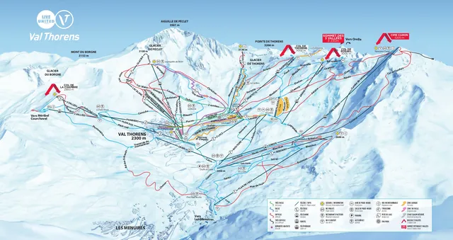 Piste map Val Thorens
