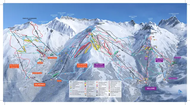Piste map Valmeinier