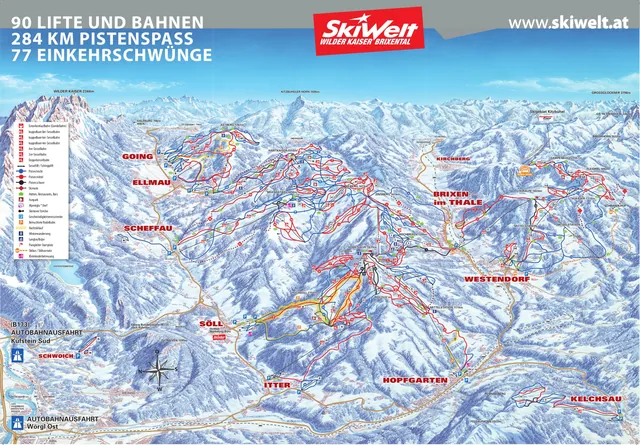 Piste map Westendorf