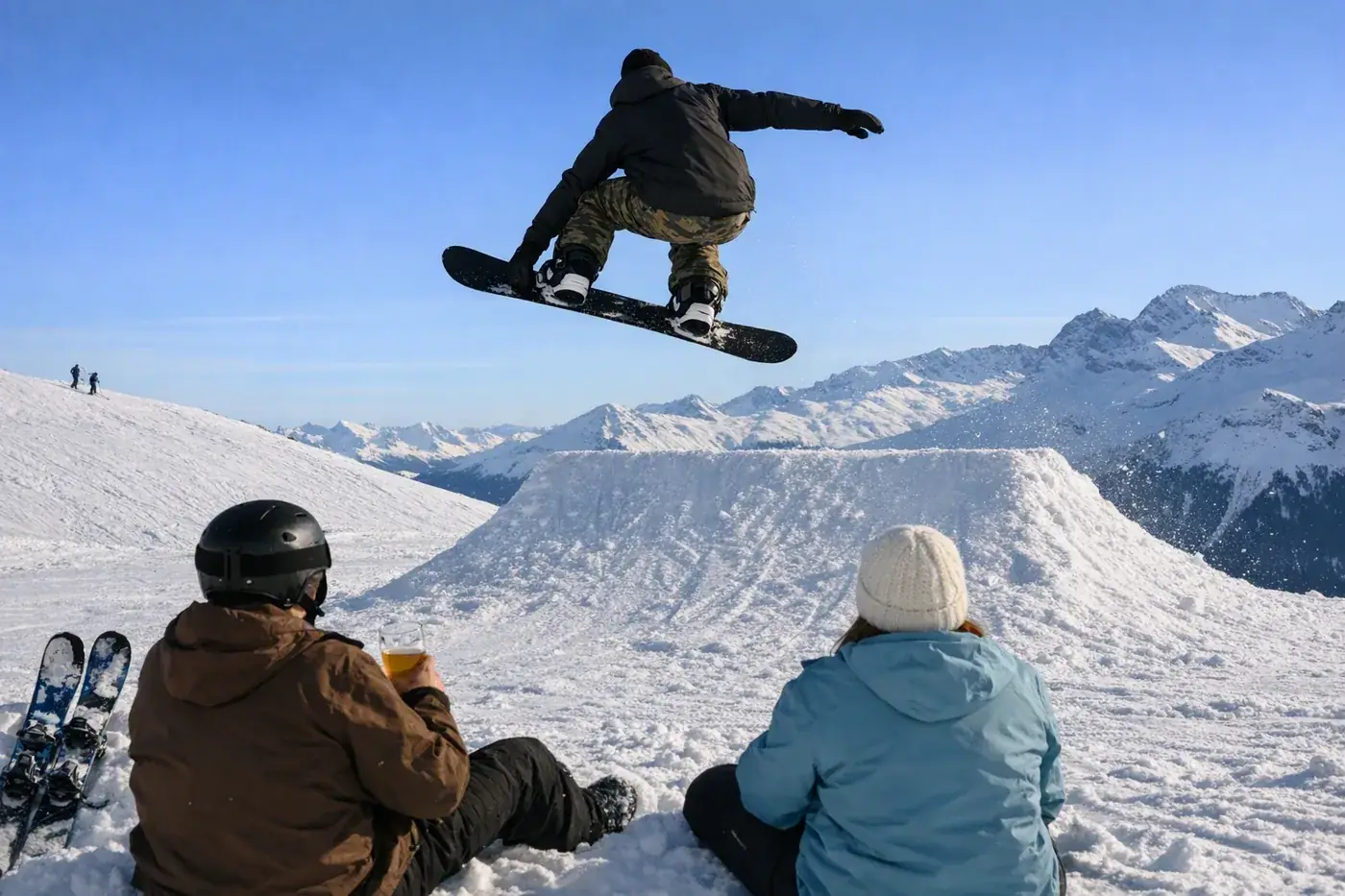 Skiing in Flims Laax Falera