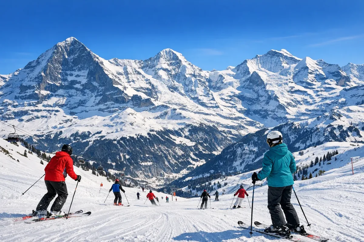 Skiing in Grindelwald