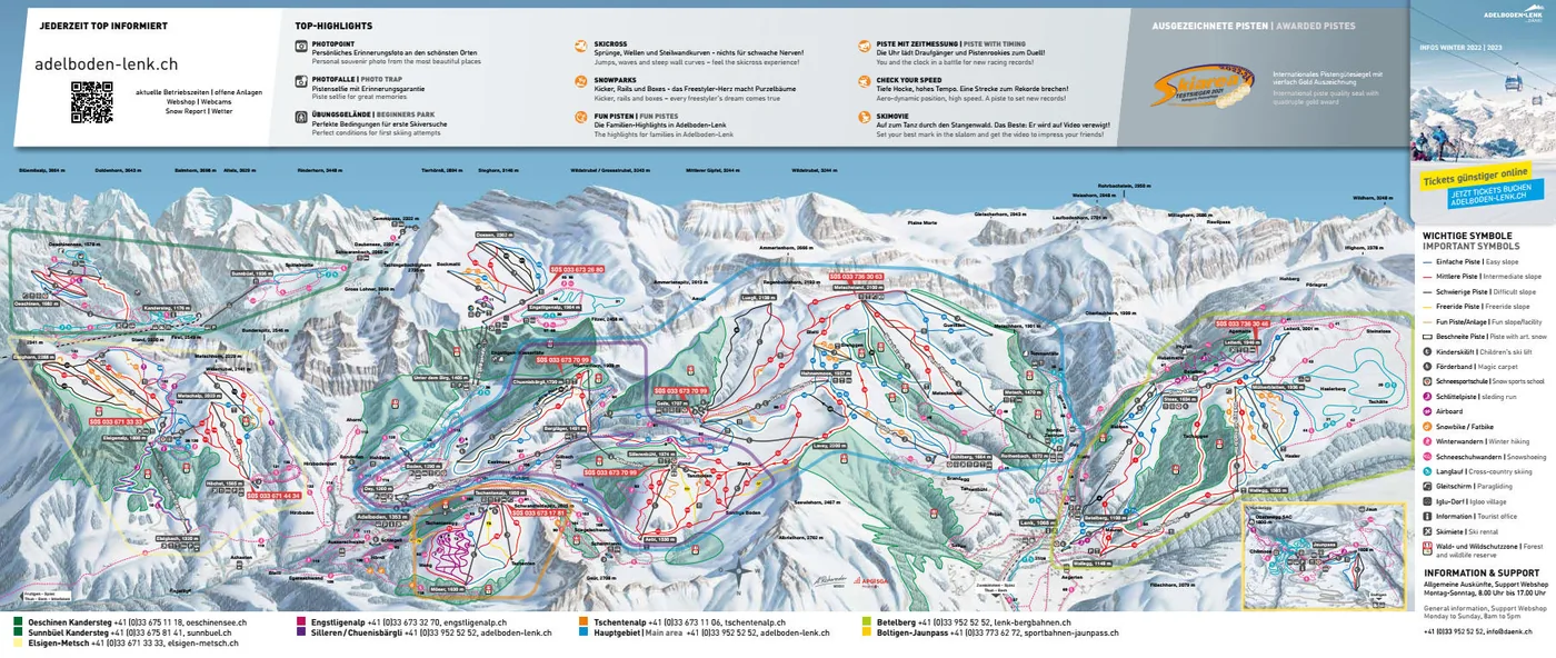 Piste map for Adelboden