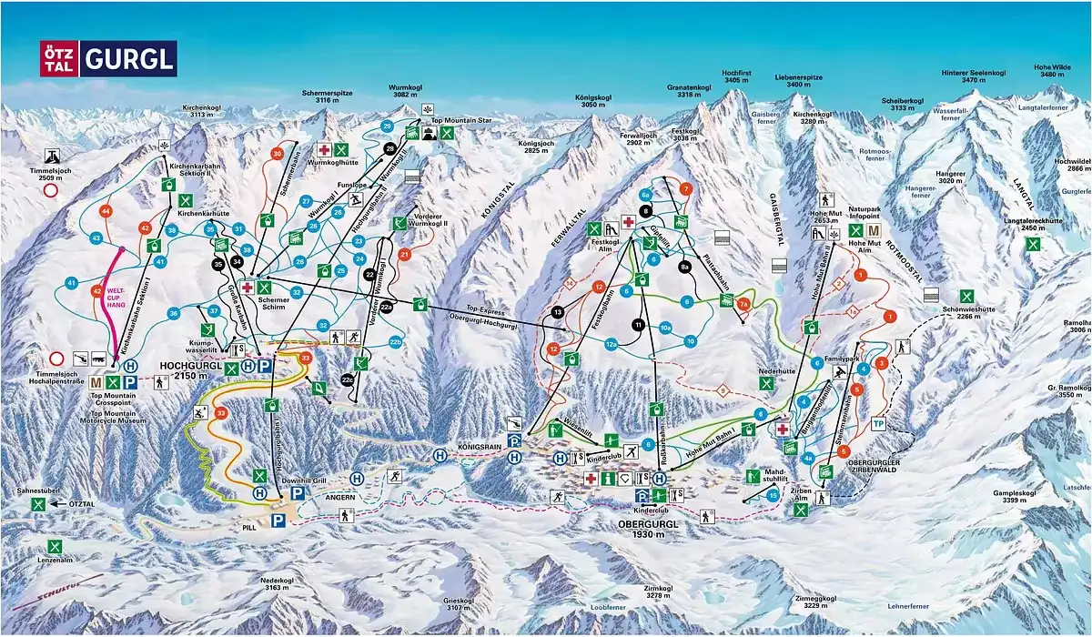 Piste map Obergurgl