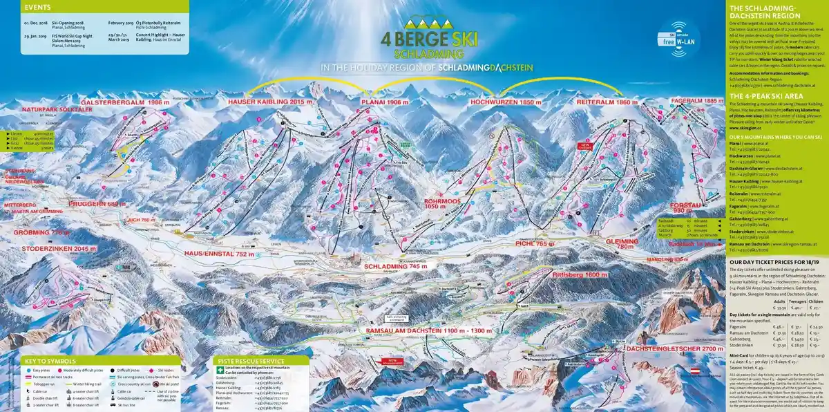 Piste map for Schladming