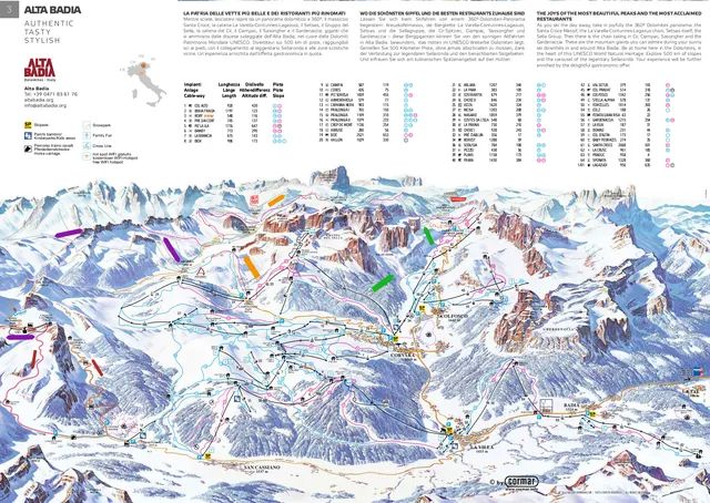 Piste map Alta Badia