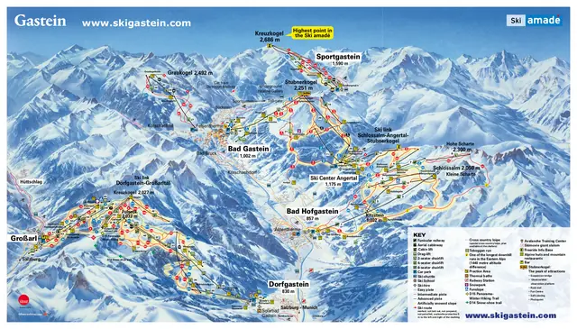 Piste map Bad Hofgastein