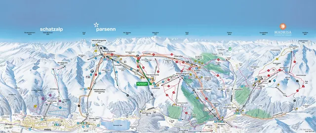 Piste map Davos