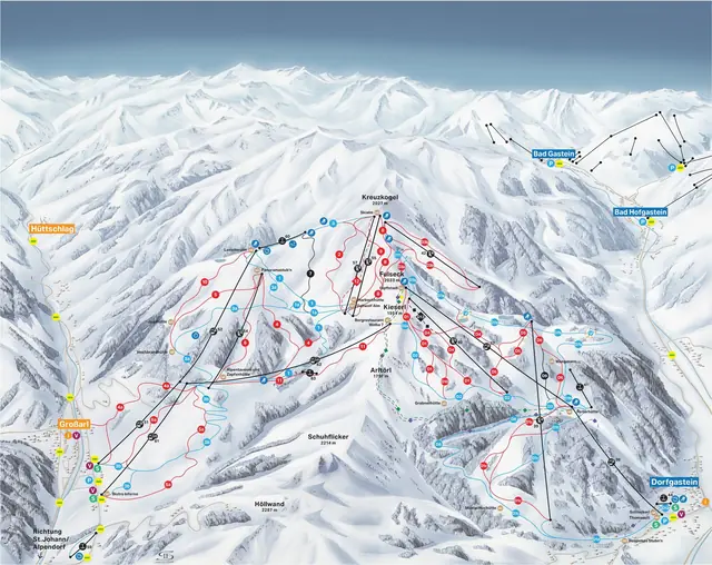 Piste map Dorfgastein