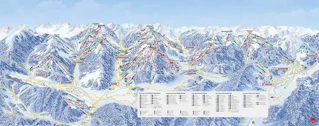 Piste map Flachau