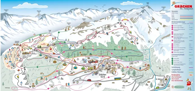 Piste map Grächen