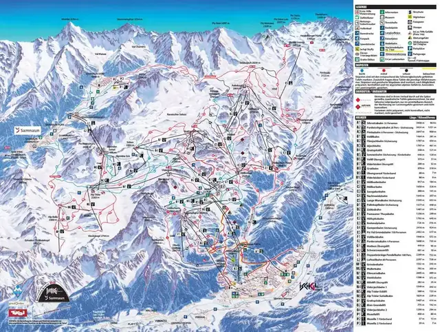 Piste map Ischgl