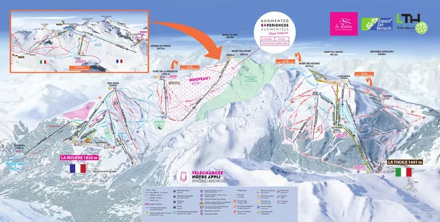 Piste map La Rosiere