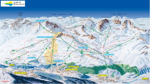 Piste map St. Moritz
