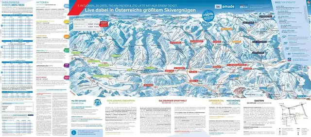 Piste map Wagrain