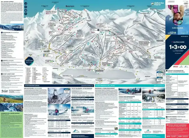Piste map Zell am See